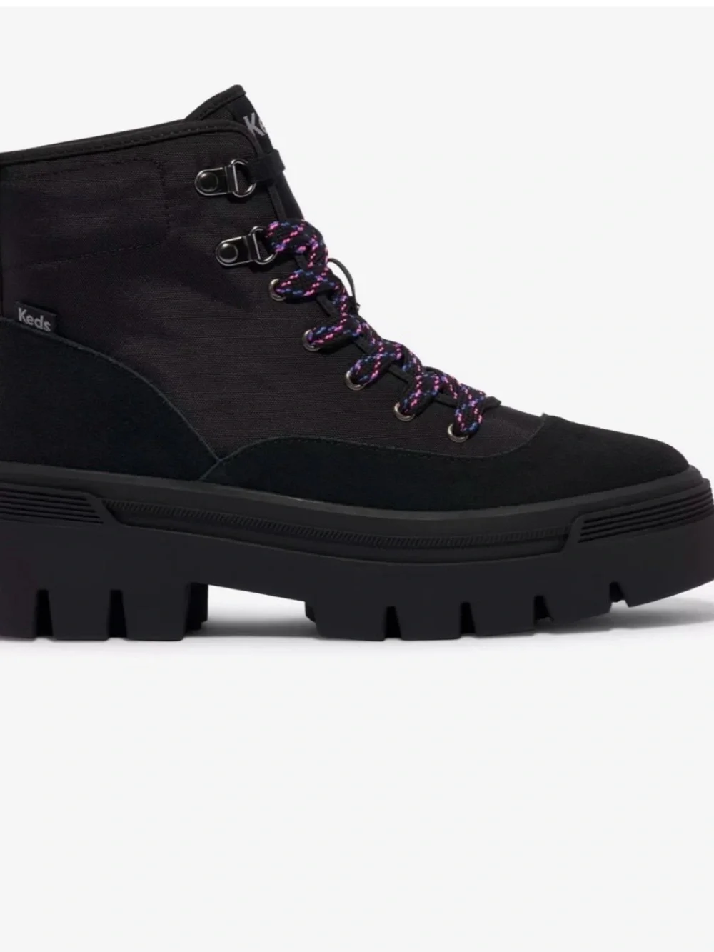 Keds Women's Black Lug Sole Hiker Boot